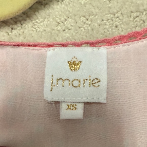 Elegant Red Lace and Blue Striped Blouse - Picture 2 of 3